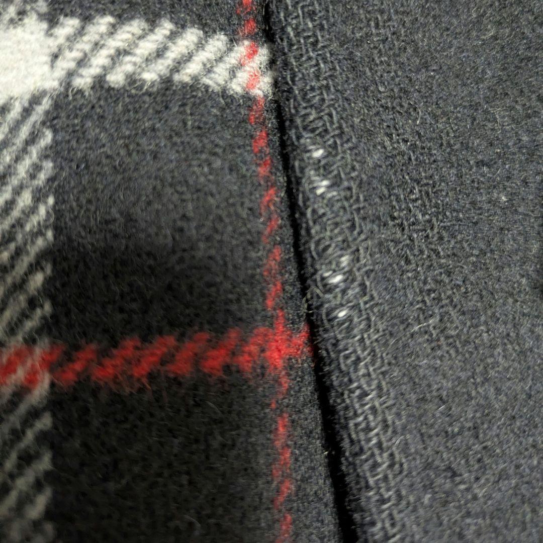 90s 英国製 バーバリー ダッフルコート ネイビー ウール ノバチェック XL