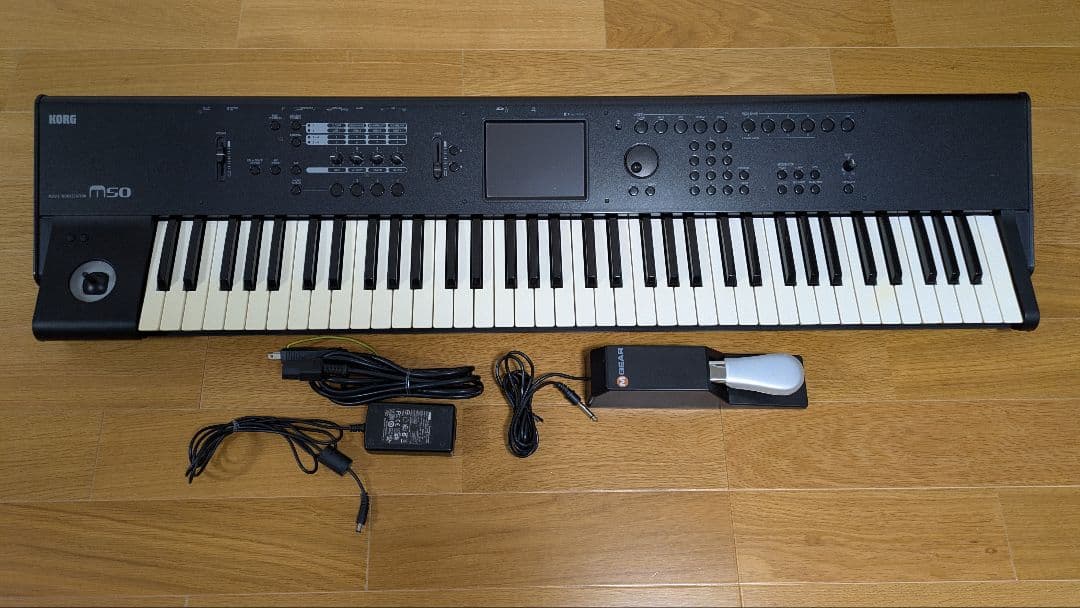 持病対策済】KORG M50-73+純正電源アダプター、ダンパーペダル付 kyoto