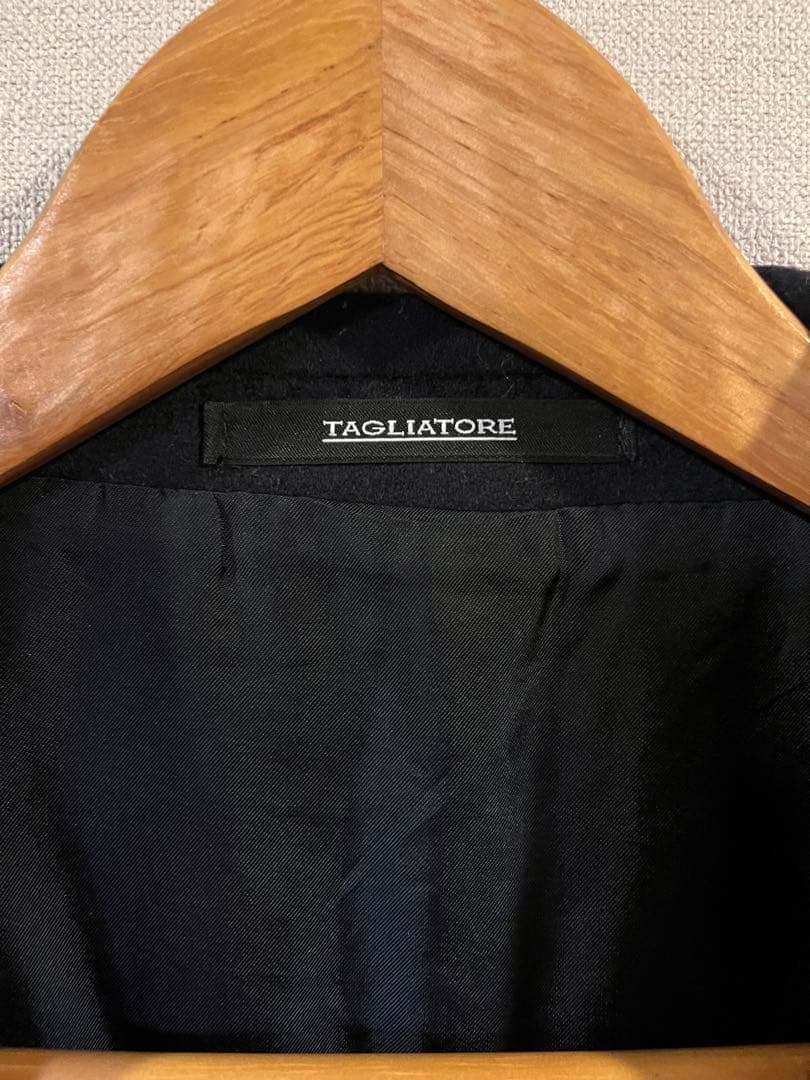 最終《美品》タリアトーレ カシミヤ,ウールチェスターコート　ネイビー