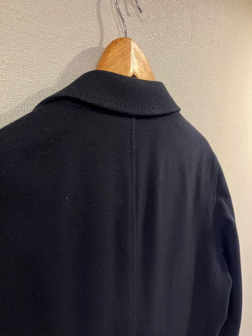 最終《美品》タリアトーレ カシミヤ,ウールチェスターコート　ネイビー