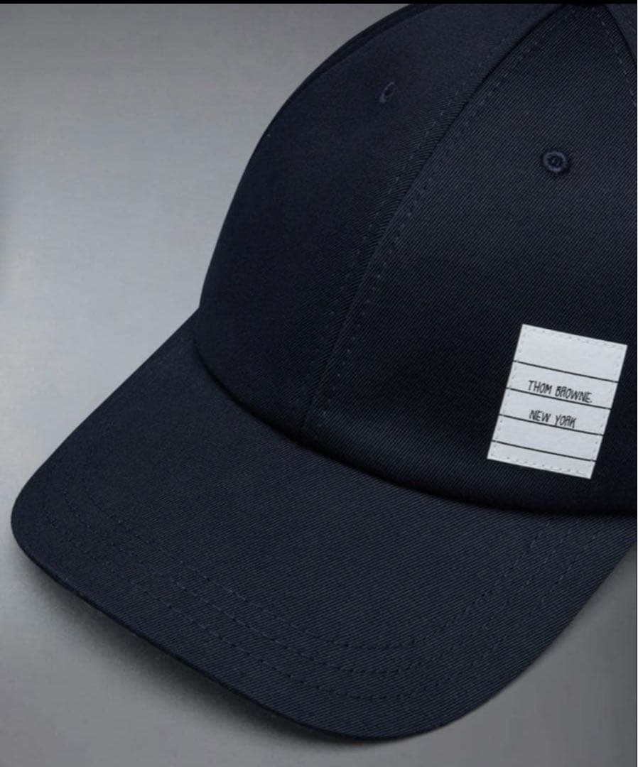 試着のみ　トムブラウン　6パネルキャップ　ネイビー　帽子　THOMBBROWNE 楽天市場】トムブラウン THOM BROWNE メンズ 帽子 キャップ ロゴ ユニ