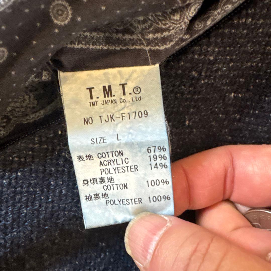 TMT ティーエムティー ミリタリーコート Lサイズ 裏地ペイズリー柄