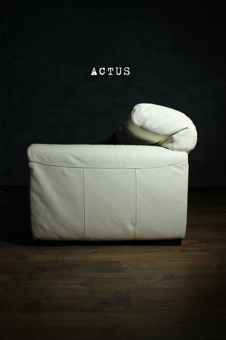 首都圏送無料〜ACTUS SHUL 総本革 3人掛け 超極上 当時35万 ソファ
