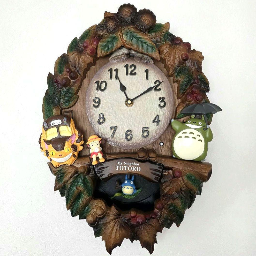 となりのトトロ】トトロ 掛け時計 振り子時計 リズム 箱あり 未使用