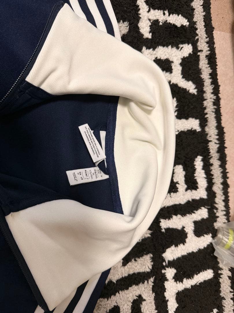希少】adidas トラックジャケット トレフォイルロゴなし黒タグL