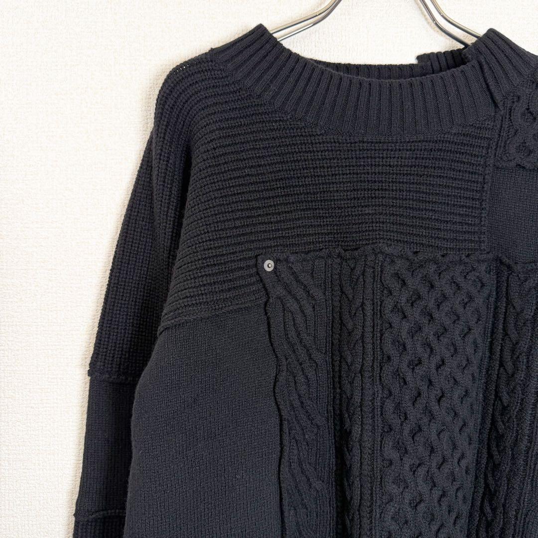 sacai サカイ パッチワークニット 再構築ニット - メルカリ
