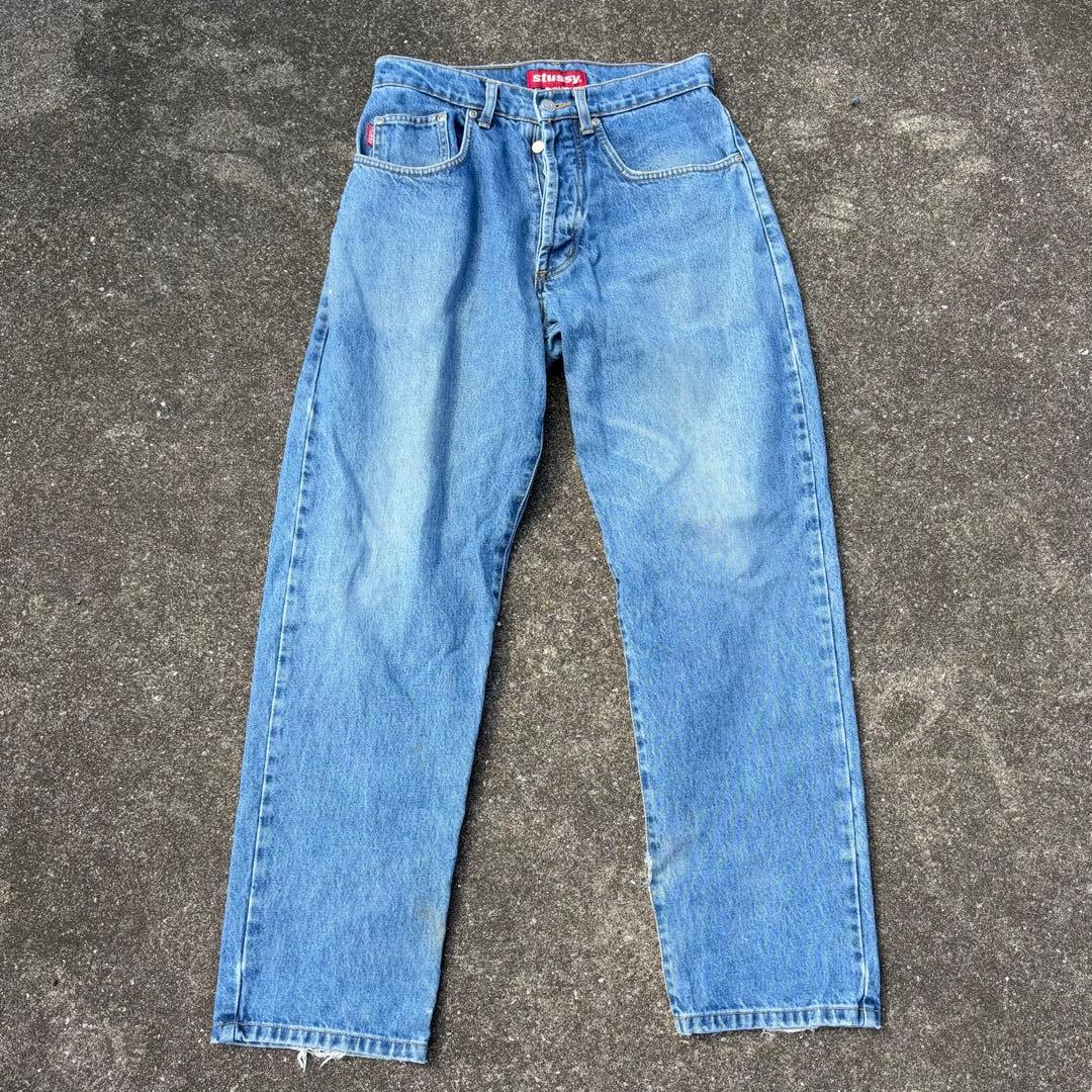 90s archive old stussy denim pants USA製 90s Vintage Stussy Heavy Soft Rare Retro Jeans Pants Trousers In