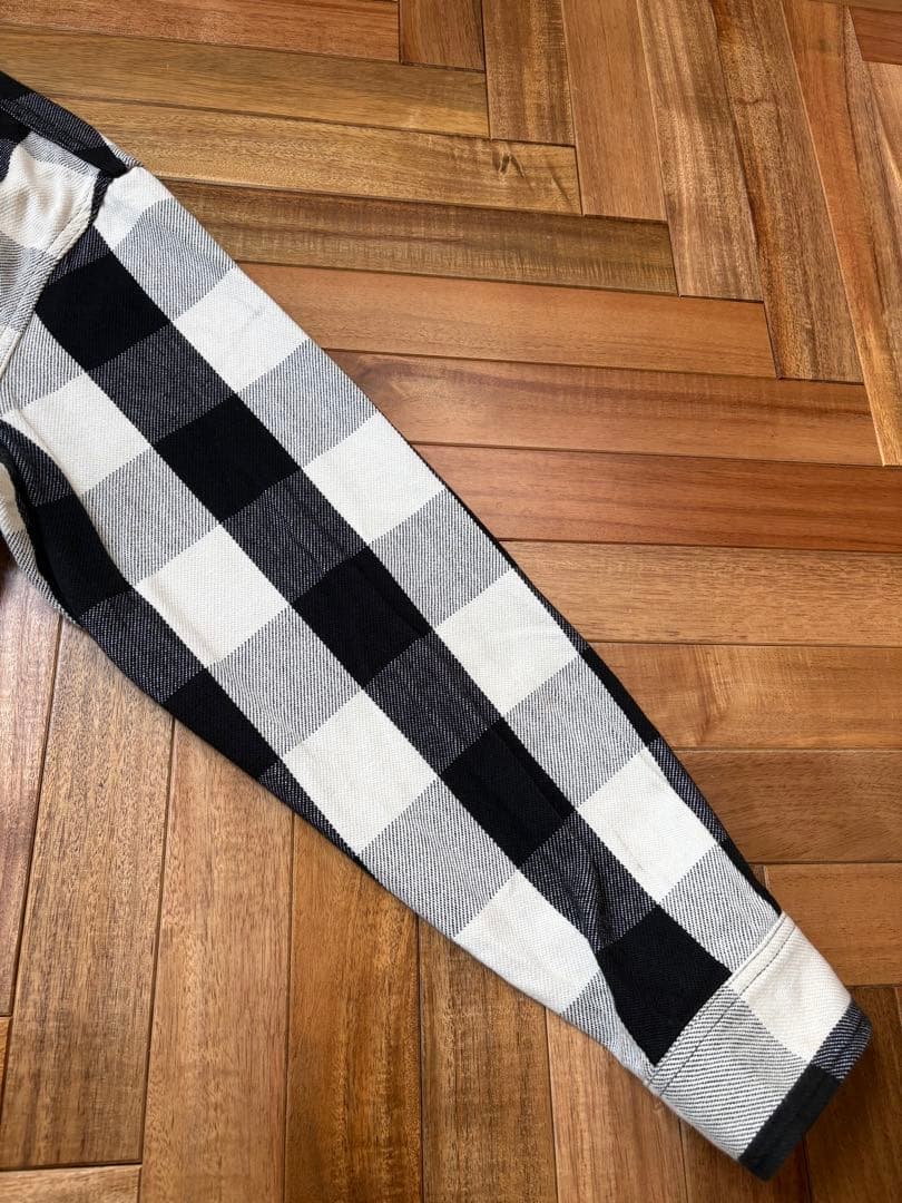 KJ着 COOTIE バッファローチェック ヘビネル 白黒 シャツ クーティー