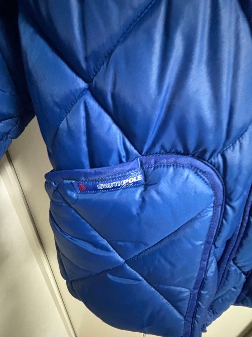 SOUTH POLE キルティング ダウンジャケット XL 青 新品 通販