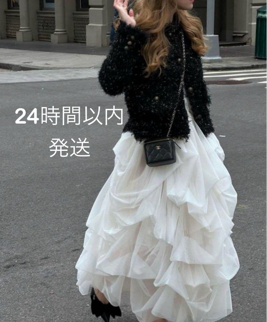 THE TOE IRIS TULLE SKIRT white S