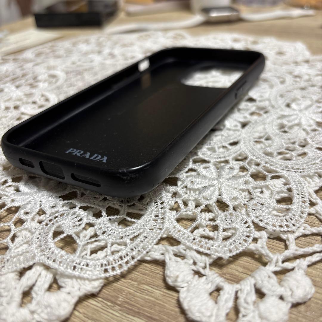 PRADA iPhone15pro ブラックレザー iPhone用ケース - メルカリ