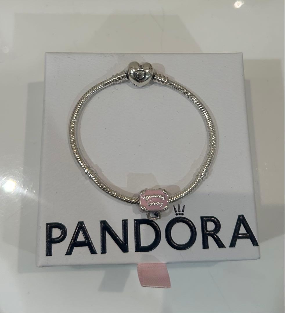 Pandora シルバー ピンク チャーム ブレスレット そしてすぐ増えたPandoraちゃん🎀🩷💎 #パンドラ #pandora