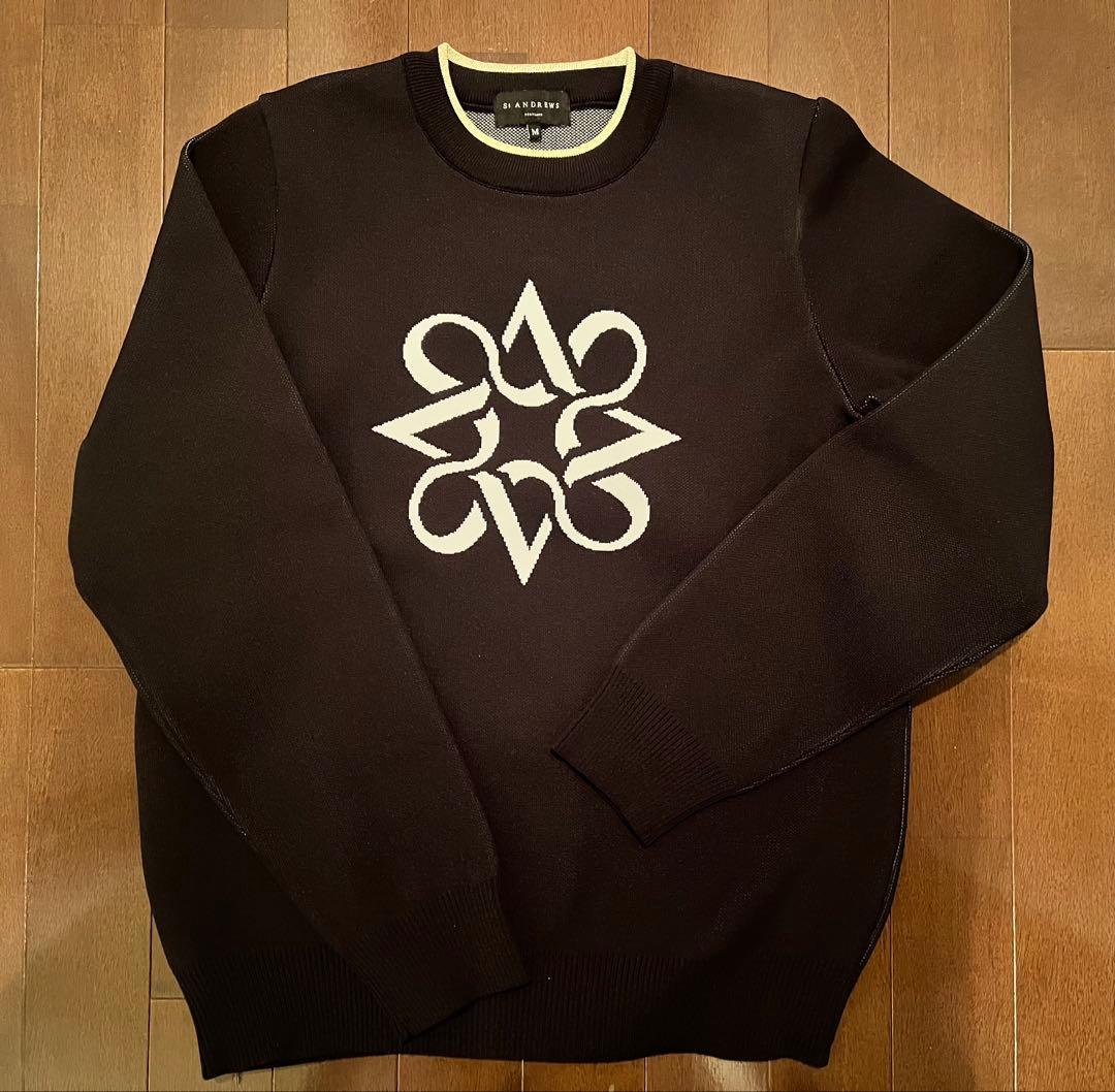 St Andrews ブラック セーター M St ANDREWS セントアンドリュース ゴルフウェア 長袖セーター 秋 冬