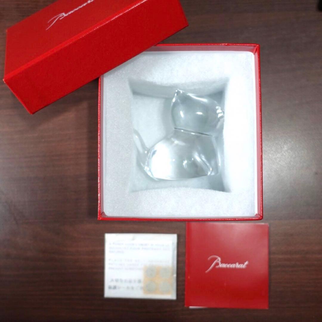 SALE】未使用 バカラ ミニマルズ キャット 猫 クリスタル 置き物