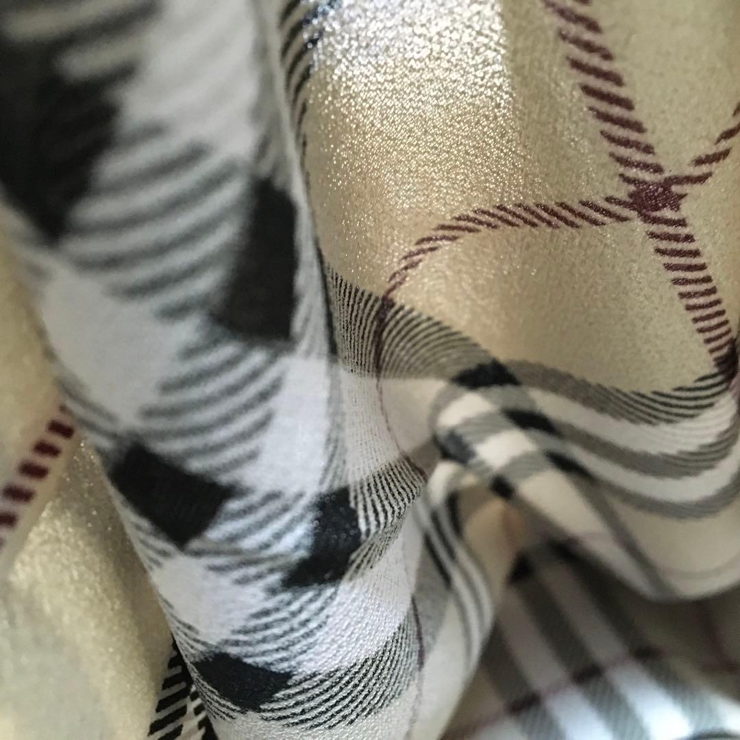 BURBERRY Londonノバチェック柄 薄手プリーツスカート 38 美