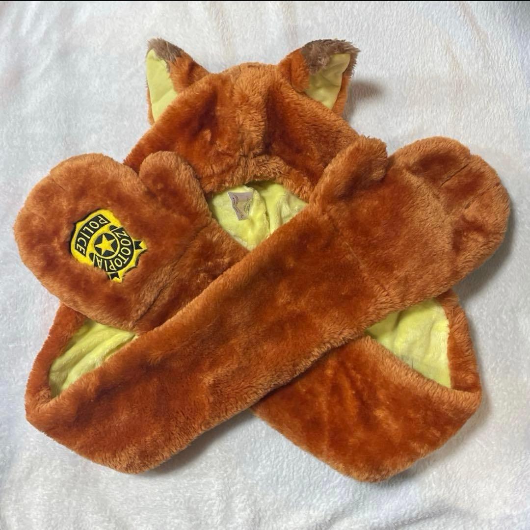 ディズニー ニック ズートピア ファンキャップ マフラー 手袋 帽子