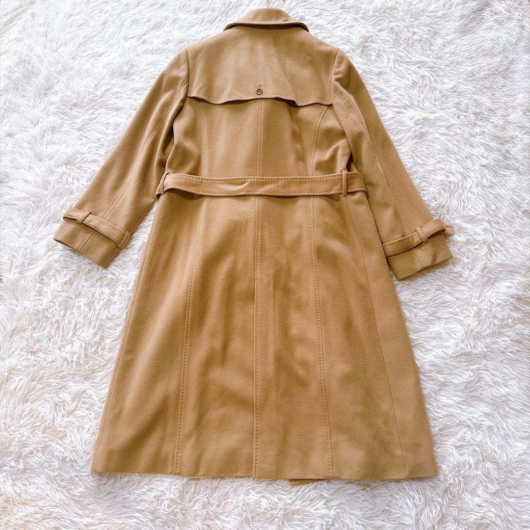 23区 オンワード カシミヤ混 羊毛高級コート ベルト付き LLサイズ相当