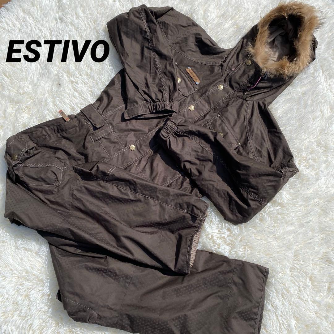 【値下交渉可】【超美品】ESTIVOスキー　スノボ　ウェア　つなぎ　ブラウン 値下交渉可】【超美品】ESTIVOスキー スノボ ウェア つなぎ ブラウン