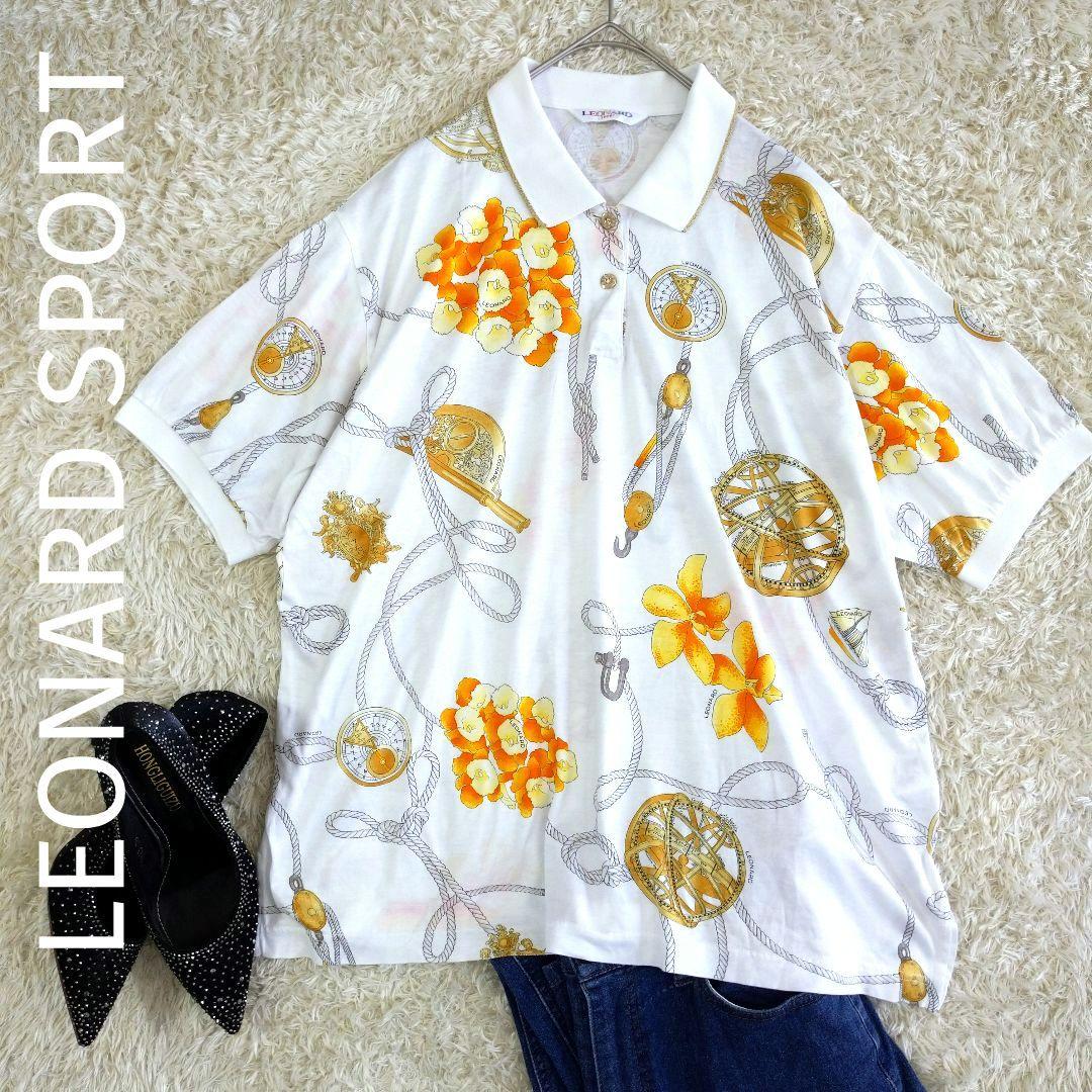 LEONARD SPORT　美品スカーフ柄ゴールドラインカラーデザインポロシャツ 楽天市場】レオナール（ポロシャツ｜トップス）：レディース