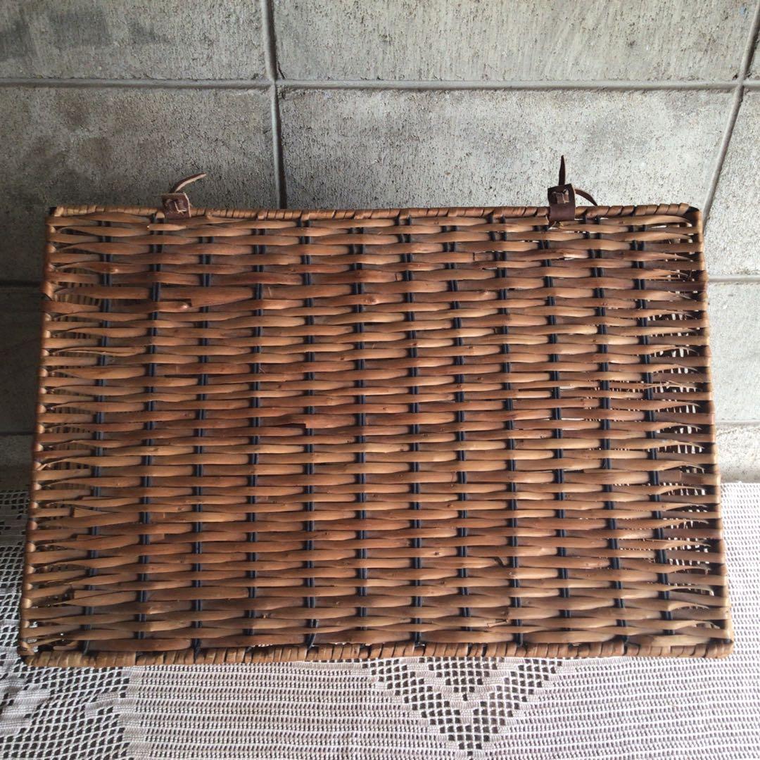 昭和レトロ・竹籠・かご・ラタン・バスケット・脱衣かご・収納箱