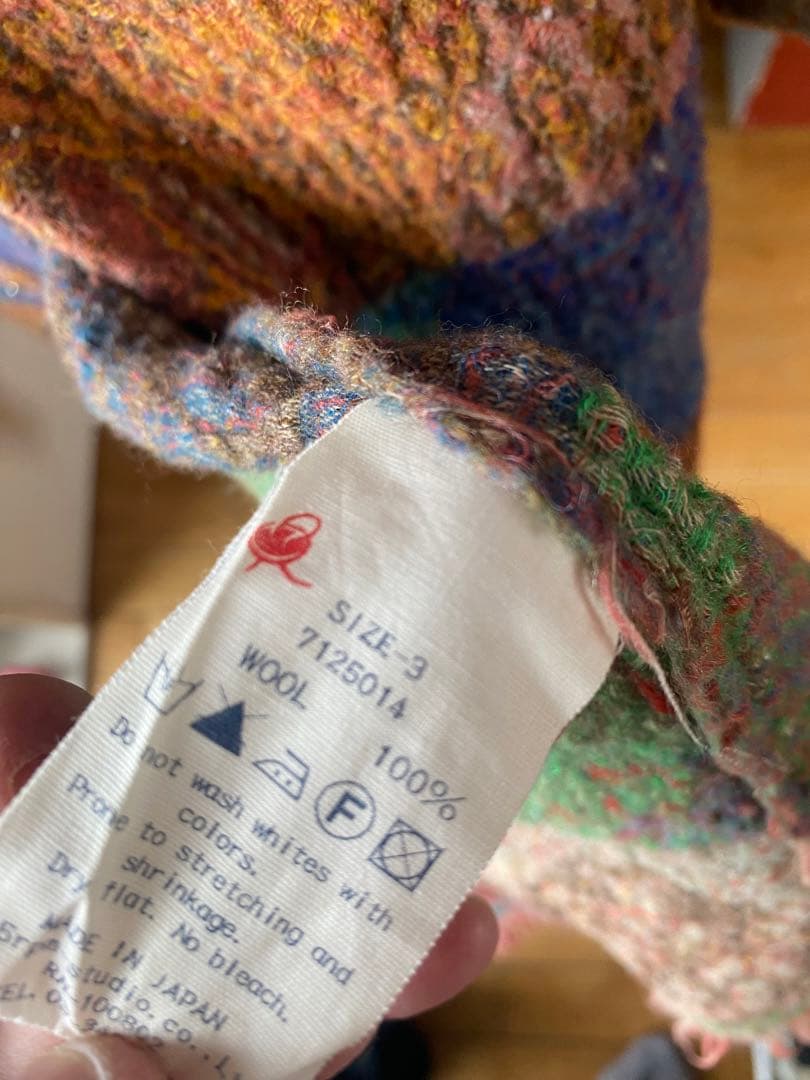 45R（フォーティファイブアール）メリノ ジャガードワンピース コート 民芸