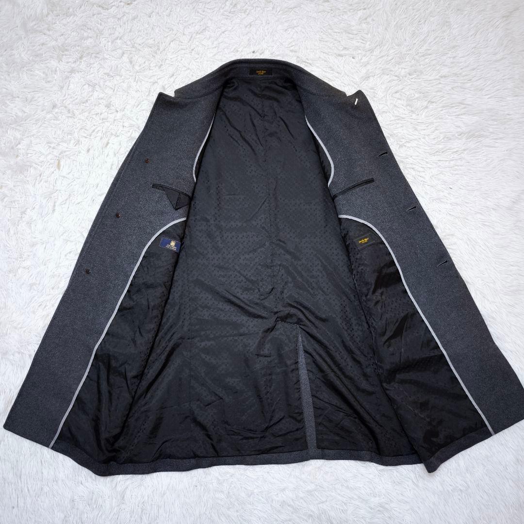 未使用級】Savile Rowコロンボ カシミヤ100% ヘリンボーンコートL