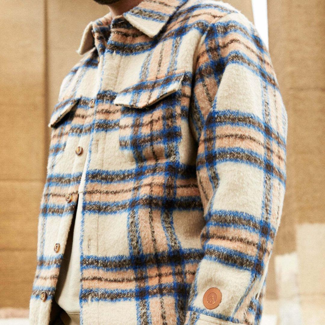 KITH SHERIDAN SHIRT JACKET Lサイズ Kith Brushed Plaid Sheridan Shirt Jacket - Canvas