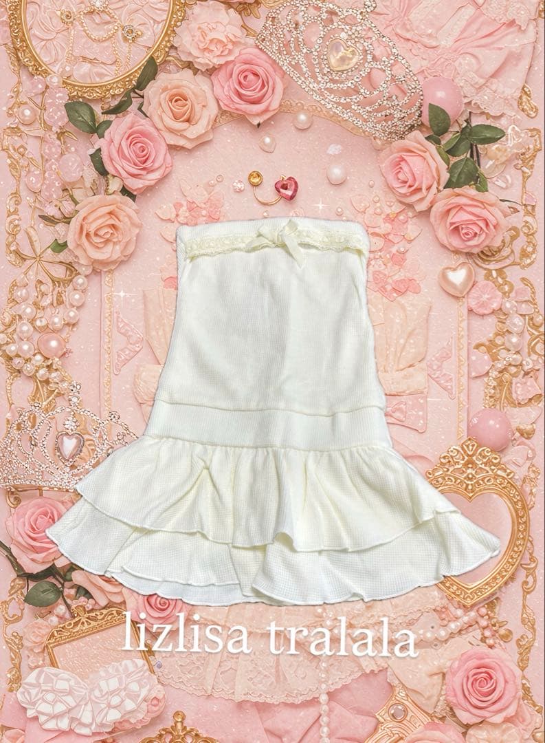 平成♡姫ギャル LIZLISA TRALALA ベアトップミニワンピ y2k 平成♡姫ギャル LIZLISA TRALALA ベアトップミニワンピ y2k