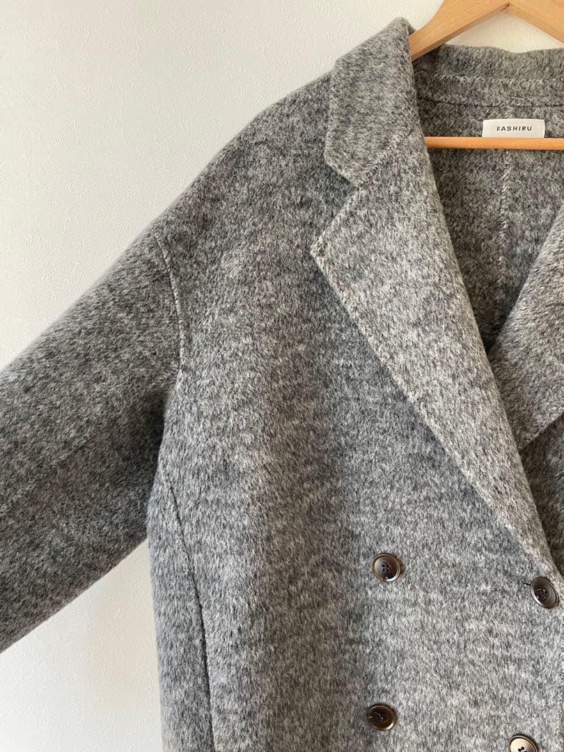 FASHIRU ダブルフェイスロングコート 未使用 - メルカリ