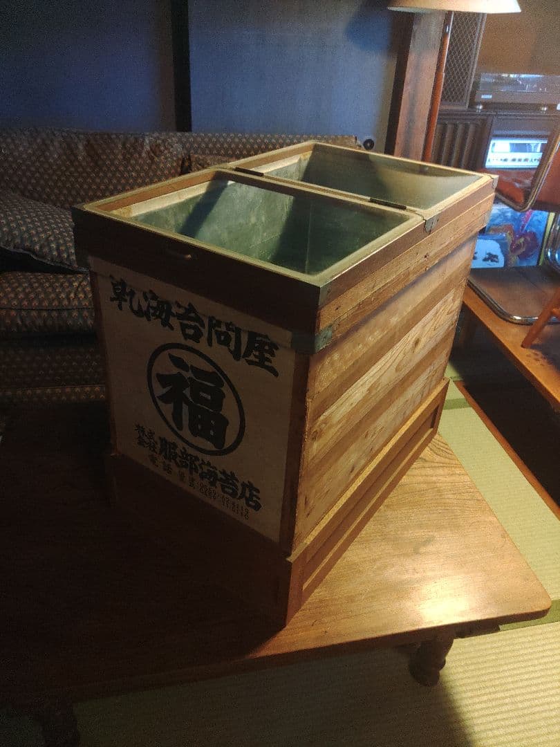 激レア ショーケース ガラスケース 海苔箱 木箱 乾燥箱 収納 レトロ