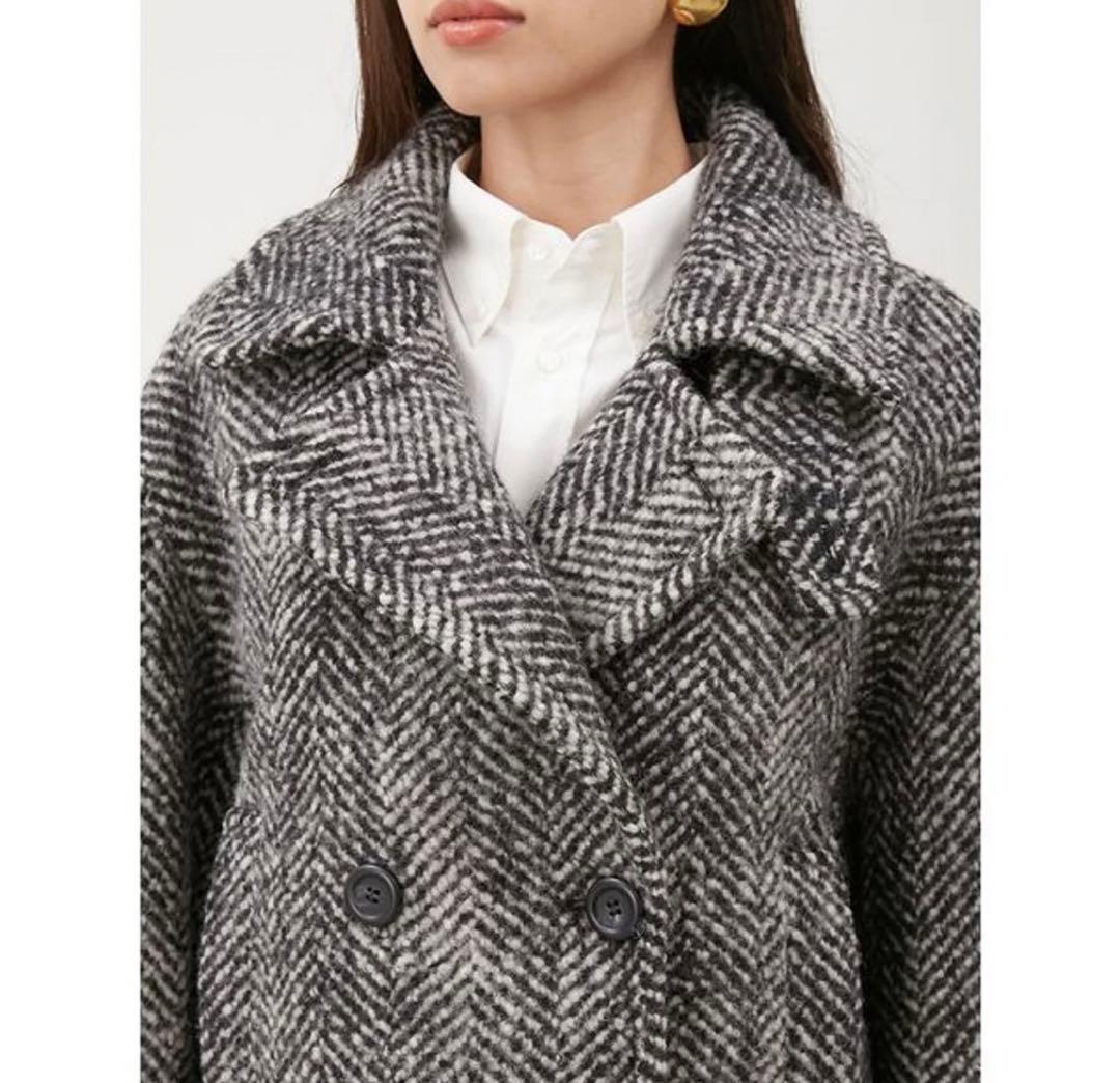 ミラオーウェン】ショート丈リバーダブルコート - メルカリ