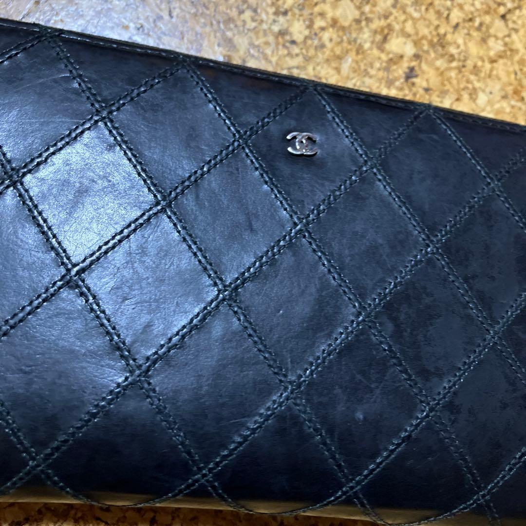 CHANEL ブラック キルティング 長財布 箱付き - メルカリ