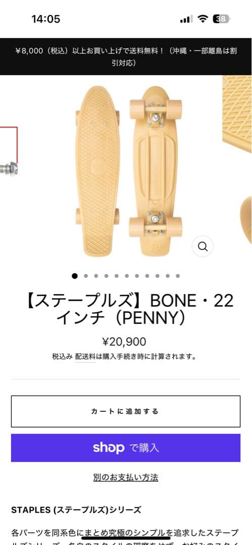 Penny Penny 22インチ スケートボード コンプリート BONE スケート