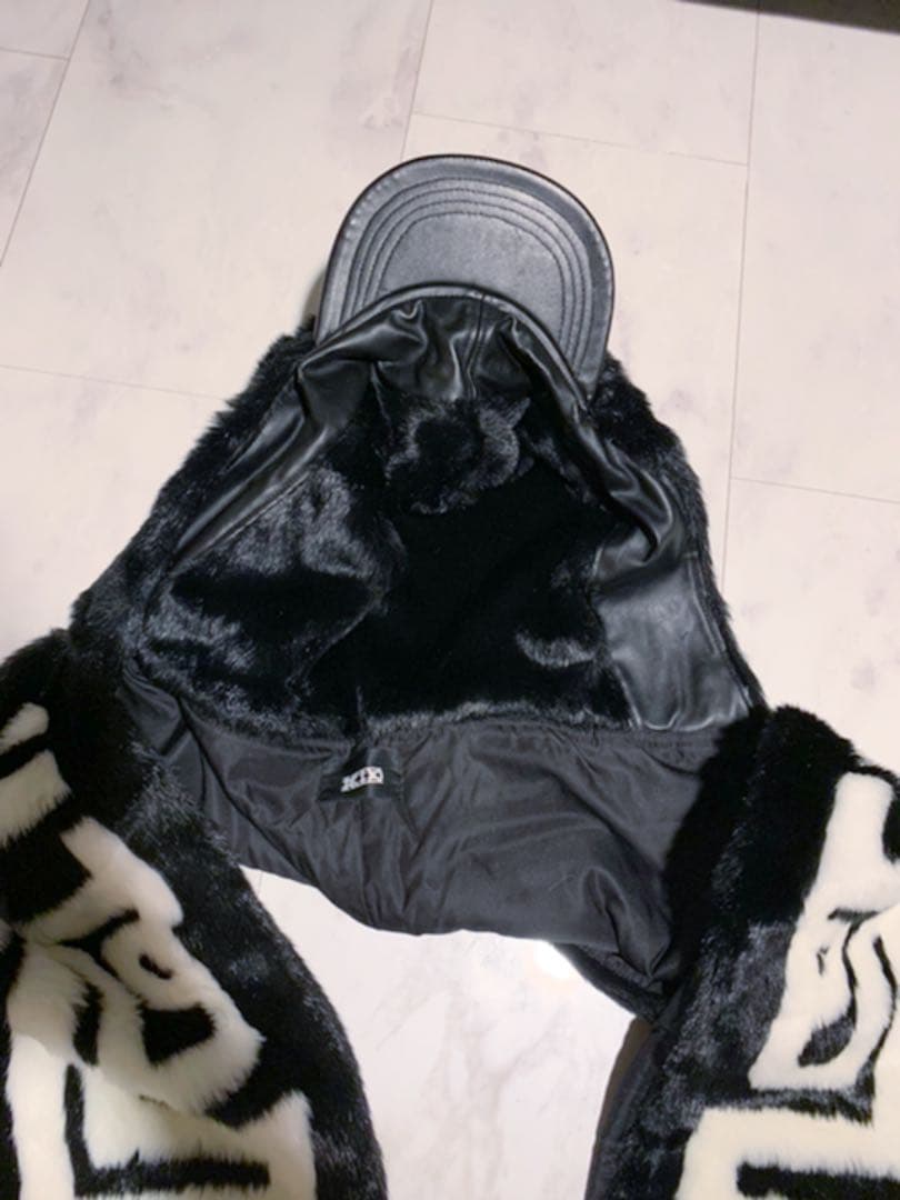 KTZ 14AW leather fur cap muffler