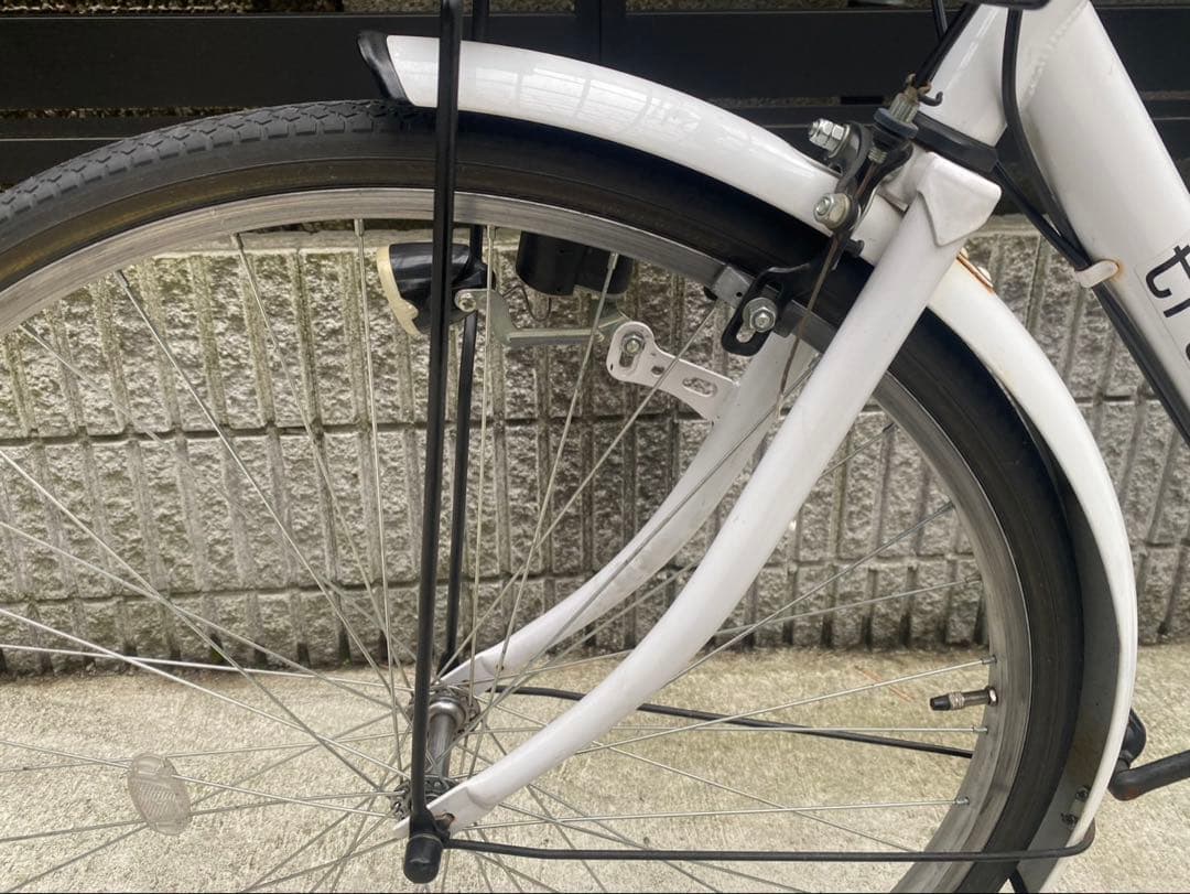 引き取り限定】torois シティサイクル 27インチ 自転車 ママチャリ 白