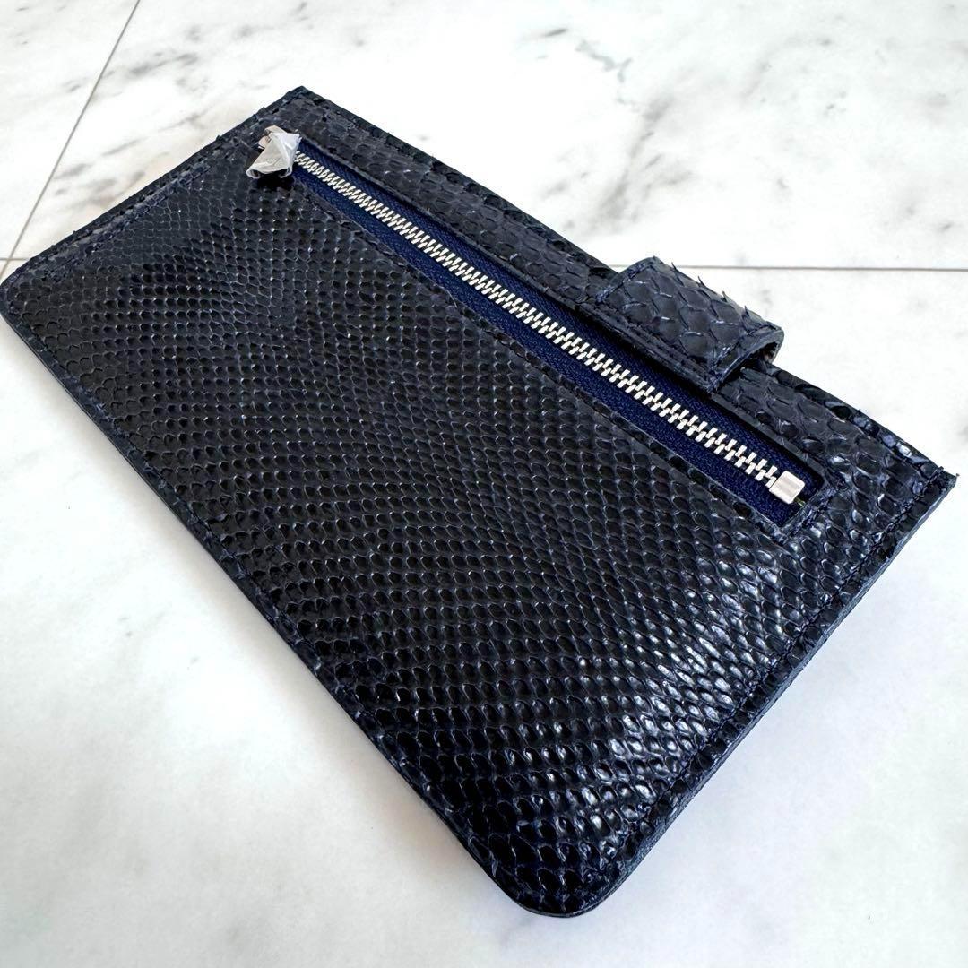 新品・未使用】ADMJ スリムウォレット スワロフスキー パイソン 長財布