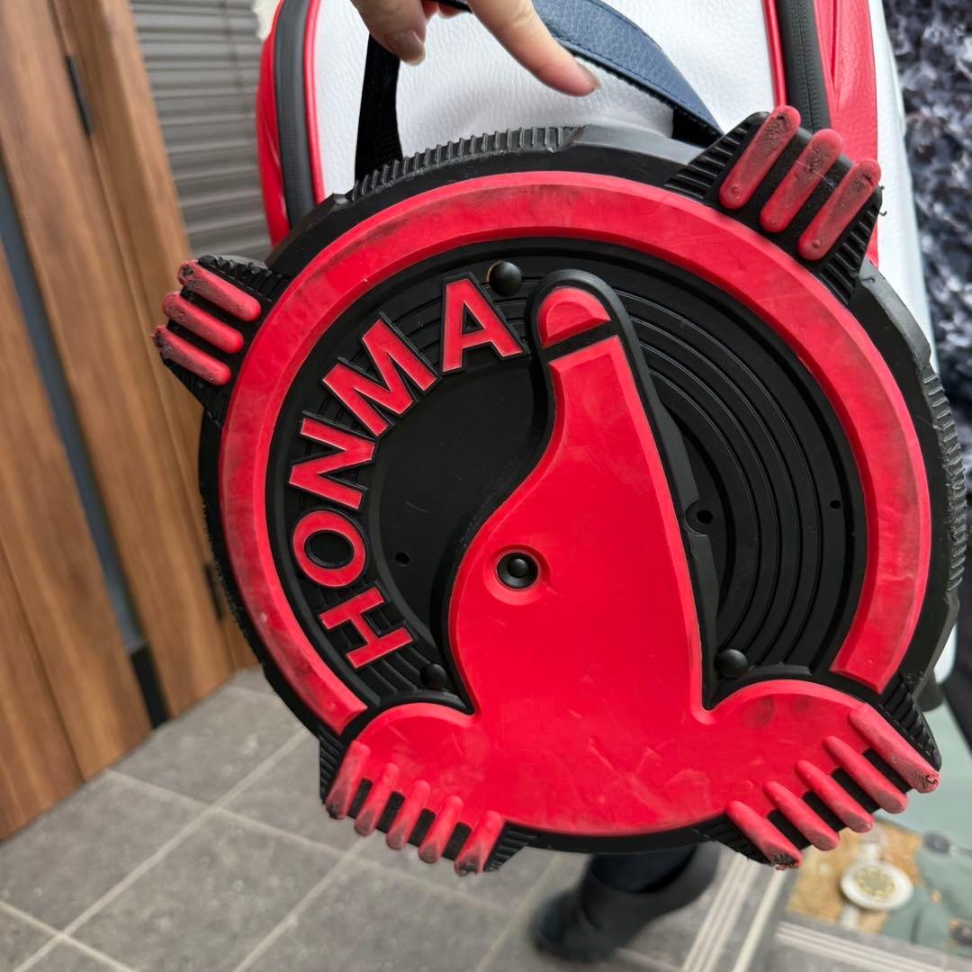 KAZUKI様】【備品】HONMA キャディバッグ 赤 白