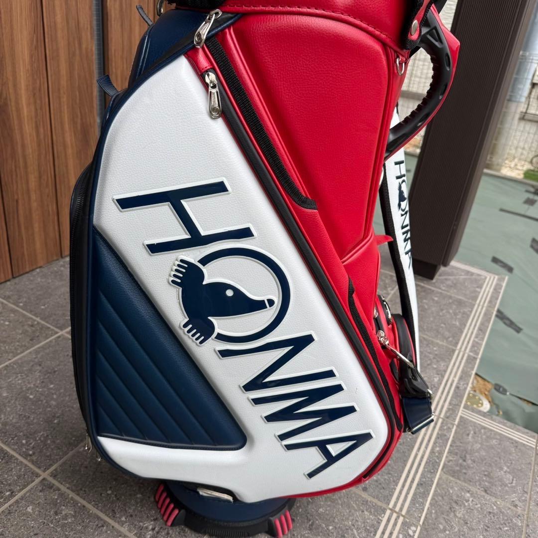 KAZUKI様】【備品】HONMA キャディバッグ 赤 白