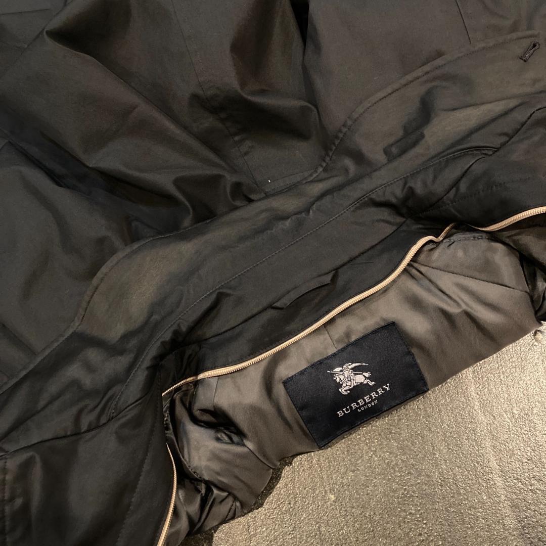 BURBERRY LONDON ダウンライナー付ステンカラーコート M ブラック