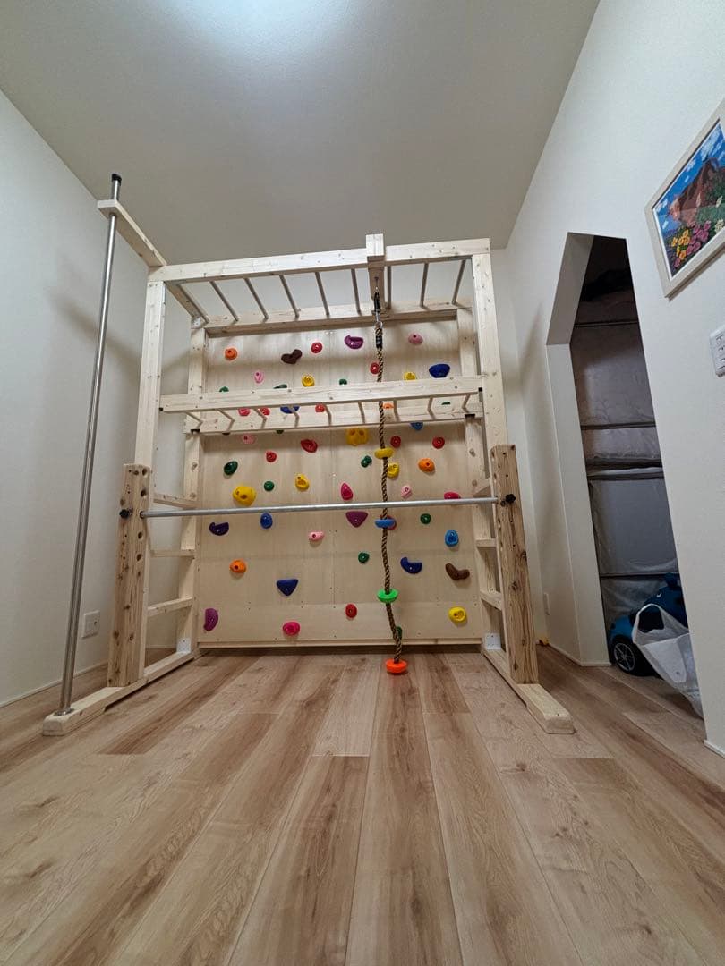 知育うんてい室内遊具ボルダリング鉄棒登り棒
