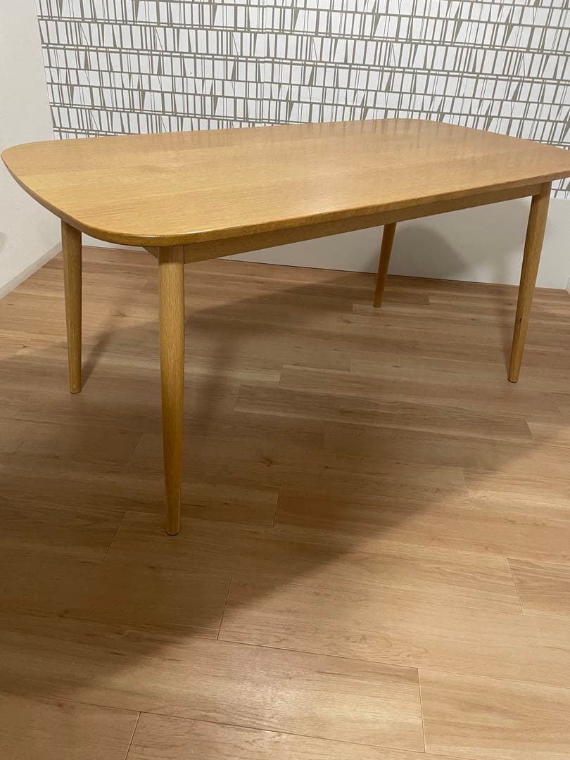 廃盤　無印良品　オーク材テーブル　150㌢　丸脚 オーク材テーブル・丸脚・幅150cm | 無印良品