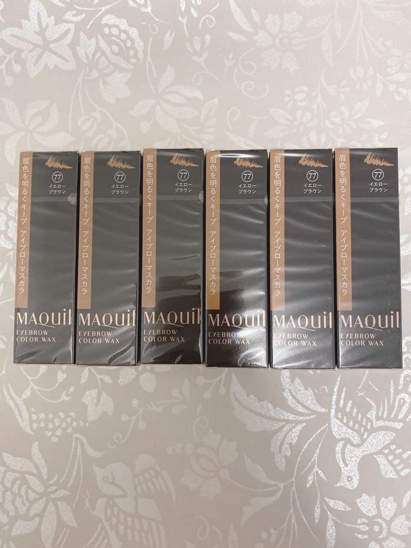マキアージュ　アイブローカラーワックス　77 イエローブラウン 6個セット Amazon.co.jp: マキアージュ アイブローカラーワックス77 イエロー
