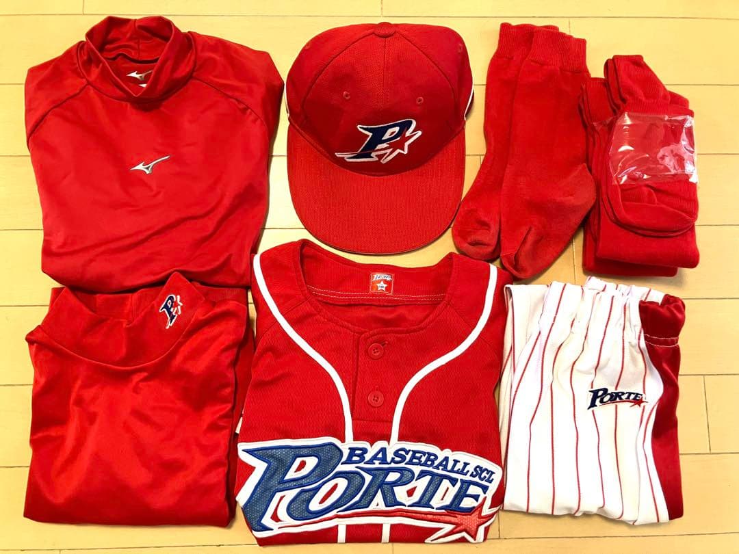 ポルテ野球 ユニフォーム7点セット