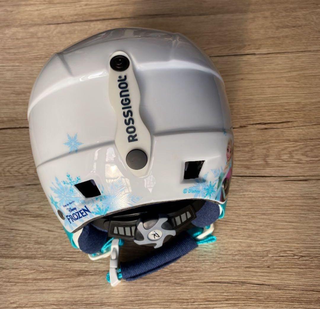 美品】キッズ ロシニョール アナ雪ヘルメットゴーグルセット