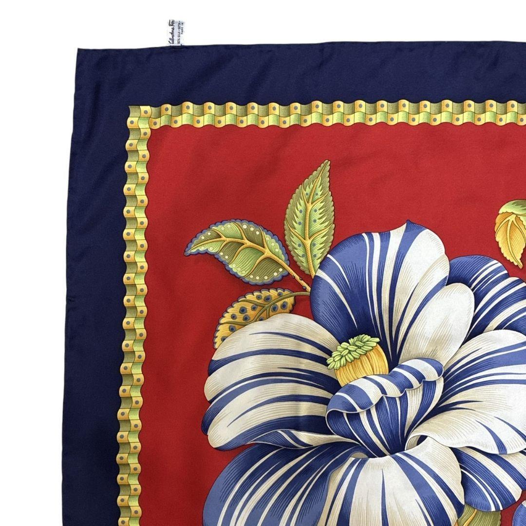 極美品✨サルヴァトーレフェラガモ シルク 大判スカーフ ストール