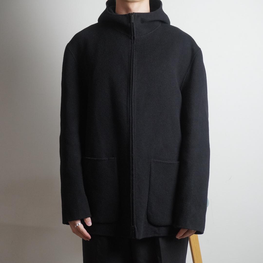 DONNA KARAN フードウールジャケット コート ブラック/CZ178 DKDY03524_9_DY411684_BLK_B.jpg