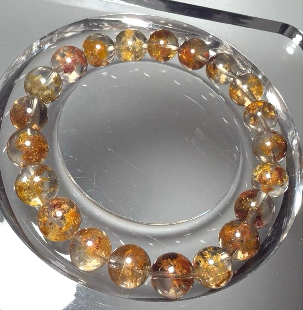 【値下げ不可】フラワールチルクォーツ　ガーデンクォーツ　ブレスレット　天然石 フラワールチルガーデンクォーツ15mm｜ファインミネラル