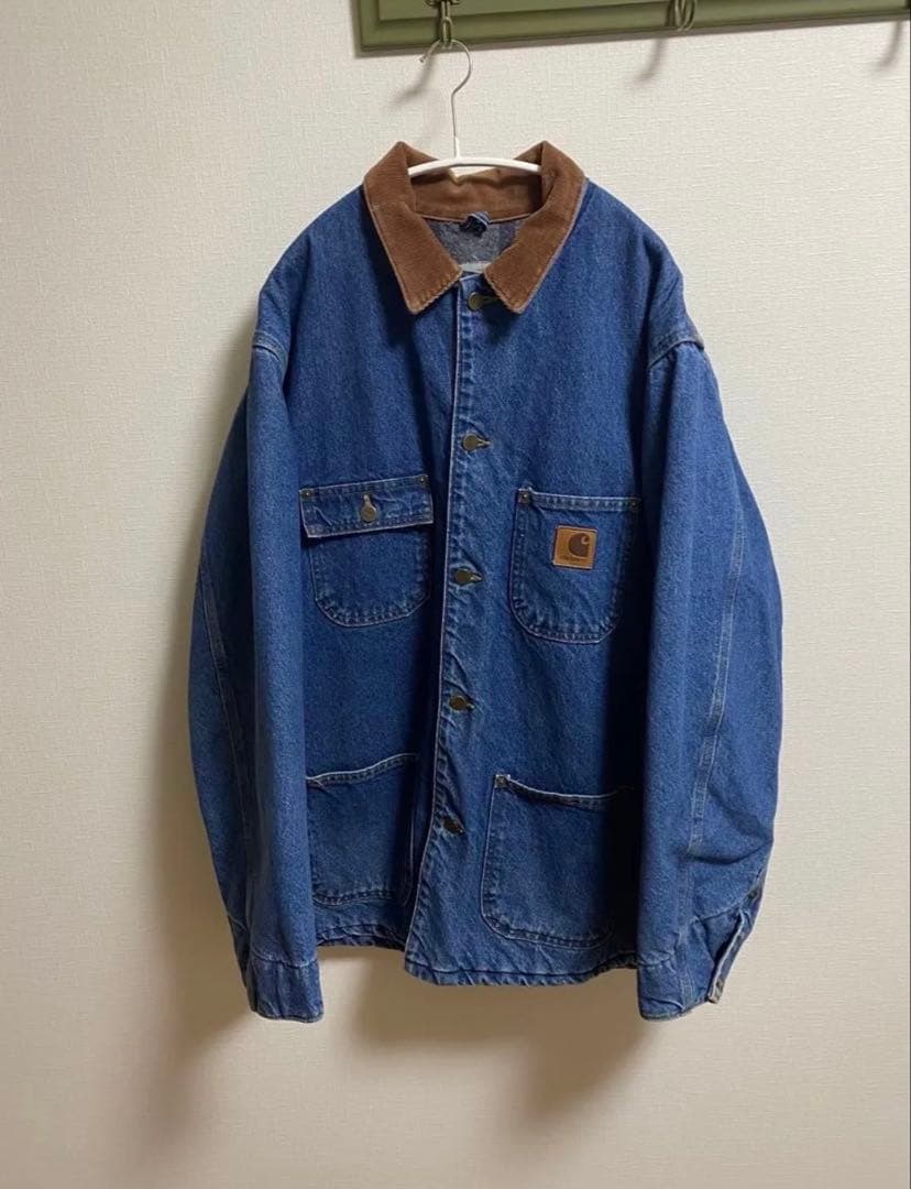 USA製 Carharrt チョアコート デニムジャケット Carhartt◇チョアコート/カバーオール/デニム/IDG : セカンド