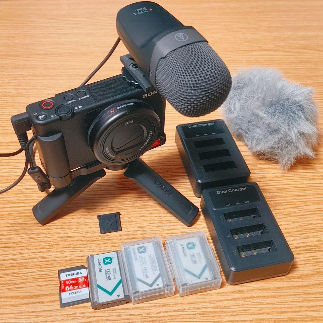 ジンバル＆マイク付き】SONY VLOGCAM ZV-1 バッテリー×3