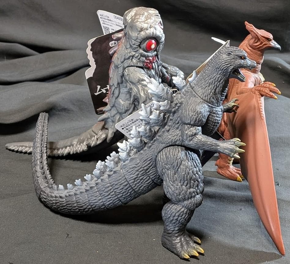FWゴジラ＆ヘドラ＆ラドン（バンダイ）タグ付ムービーモンスター